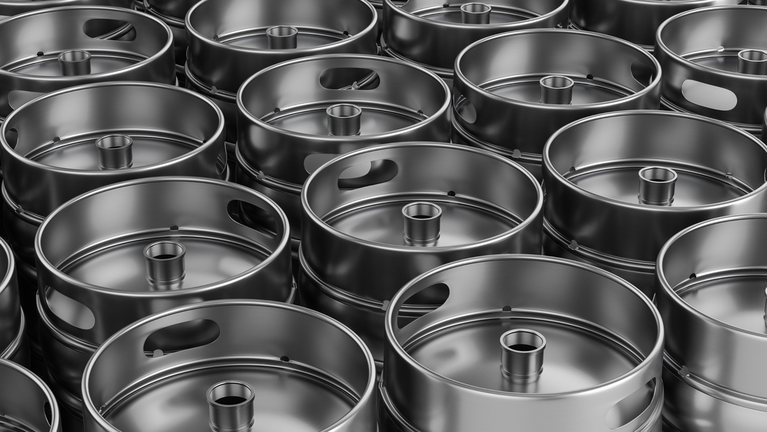 Illustration of keg storage layout in a startup brewery