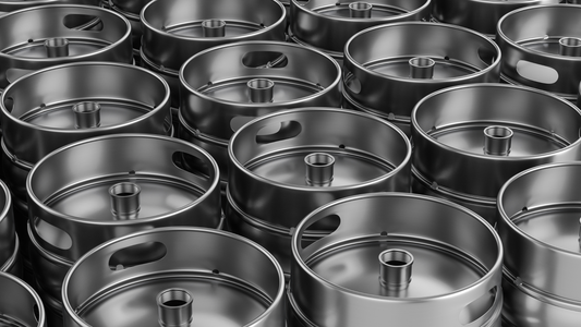 Illustration of keg storage layout in a startup brewery