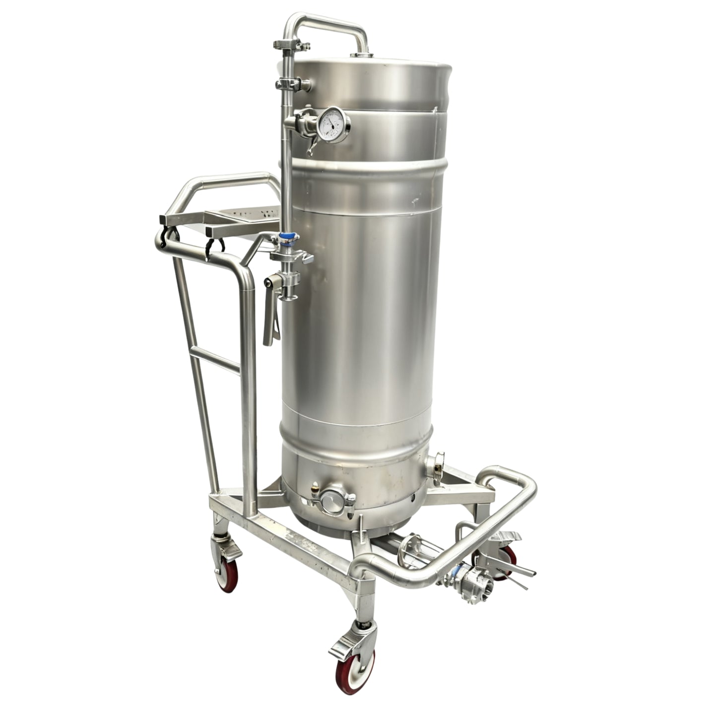 1 BBL Portable Yeast Brink Tank by Redwood | Sanitary Stainless with Handrails