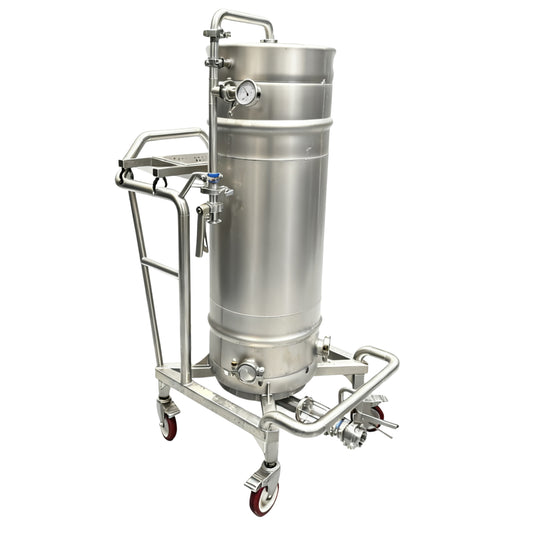 1 BBL Portable Yeast Brink Tank by Redwood | Sanitary Stainless with Handrails