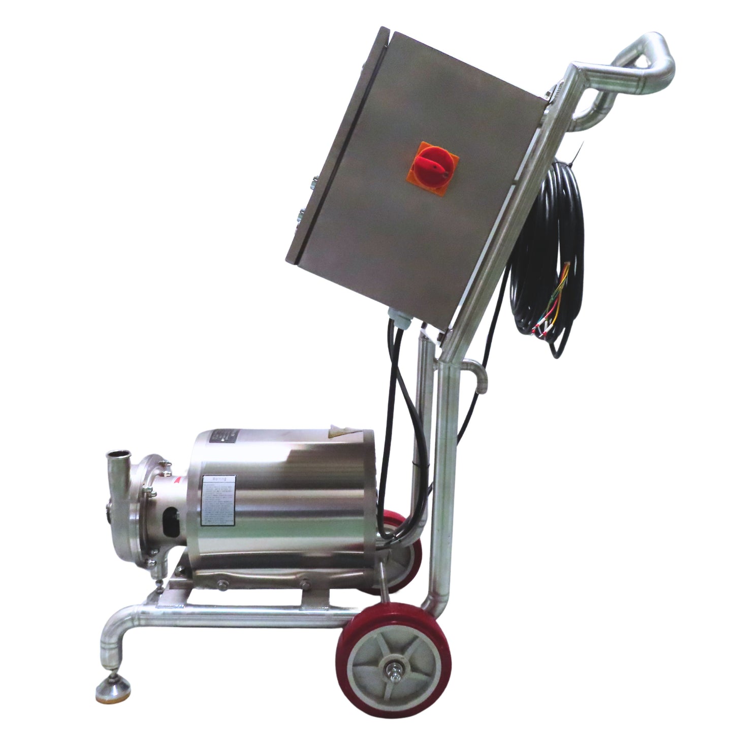 Mobile CIP Pump Cart – Stainless Steel Sanitary Cleaning System