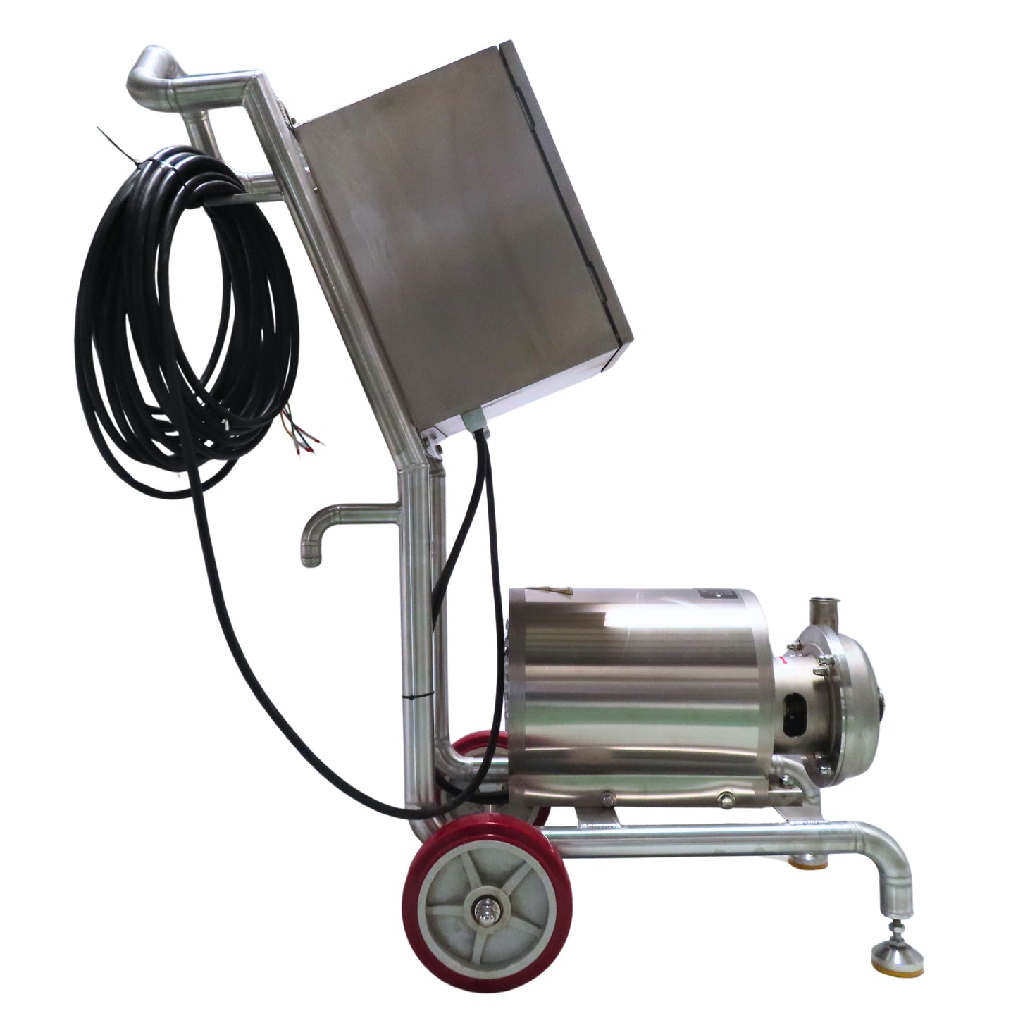 Mobile CIP Pump Cart – Stainless Steel Sanitary Cleaning System