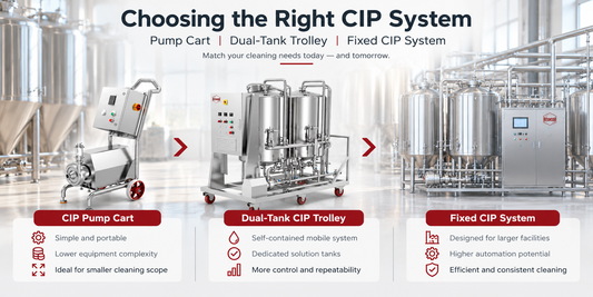How to Choose Brewery CIP Equipment: Pump Cart vs. Dual-Tank Trolley vs. Fixed CIP System