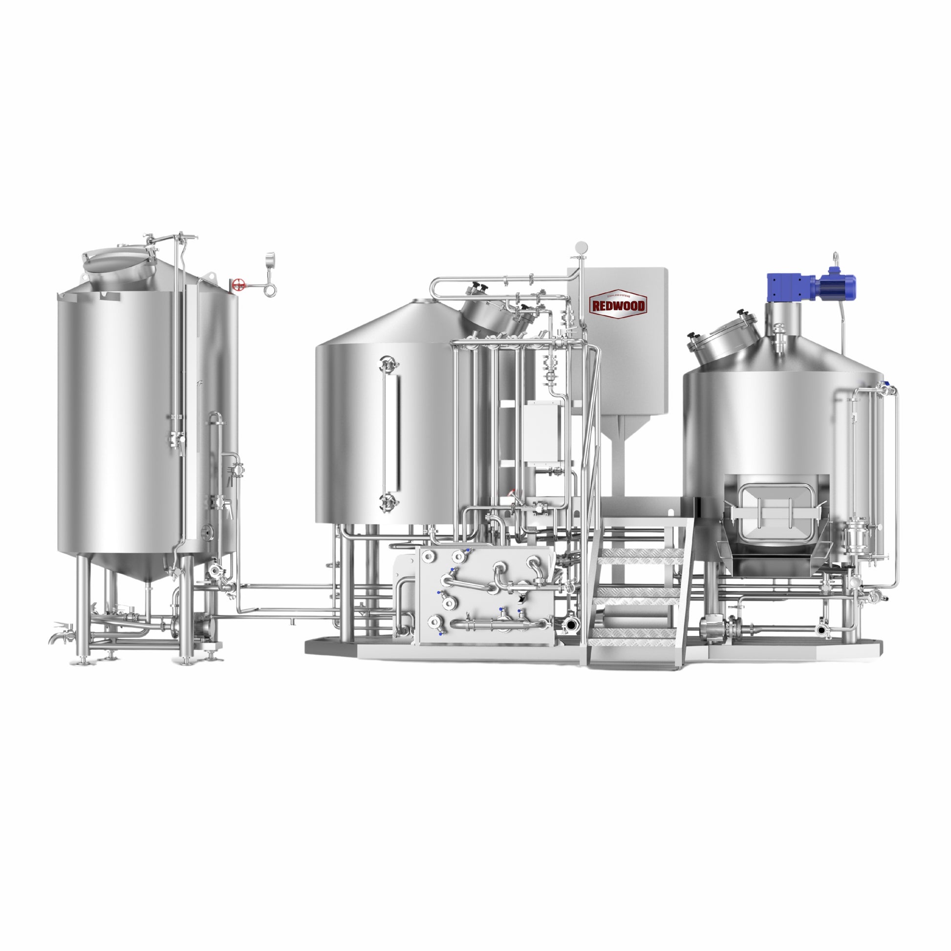 Advanced nano brewing system by Redwood featuring a versatile layout designed for precision quality control and expansion. Ideal for small batch brewing, pilot projects, and creative taproom experiments.
