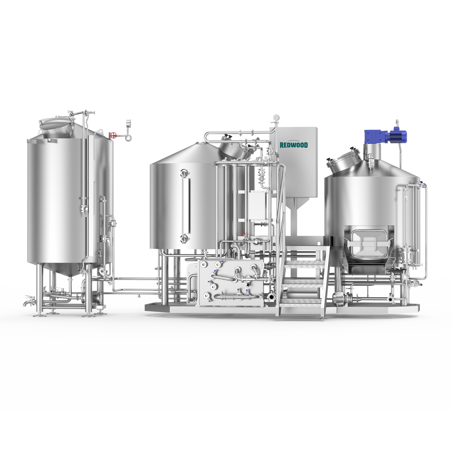 Advanced nano brewing system by Redwood featuring a versatile layout designed for precision quality control and expansion. Ideal for small batch brewing, pilot projects, and creative taproom experiments.