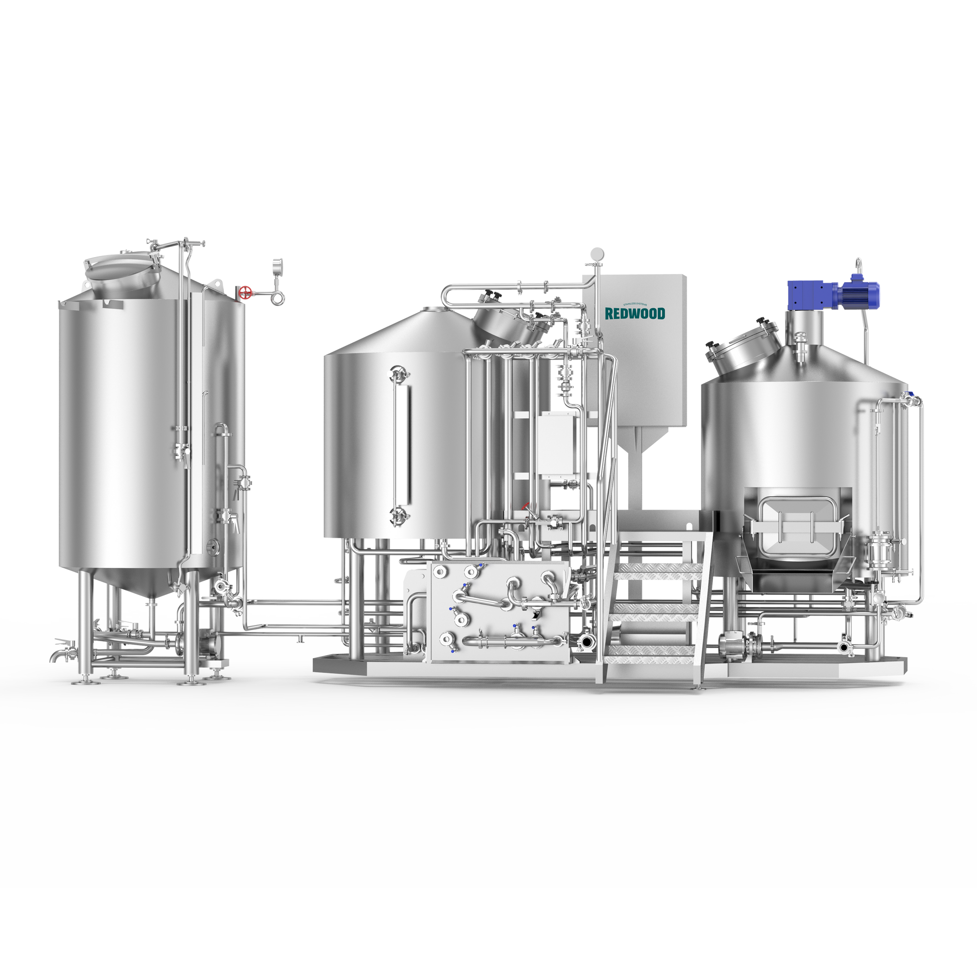 Advanced nano brewing system by Redwood featuring a versatile layout designed for precision quality control and expansion. Ideal for small batch brewing, pilot projects, and creative taproom experiments.