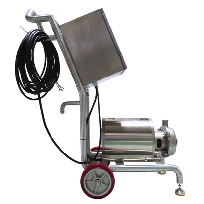Mobile CIP Pump Cart – Stainless Steel Sanitary Cleaning System