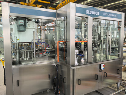 efficient beverage packaging, featuring automated precision and high-speed canning for breweries and beverage companies