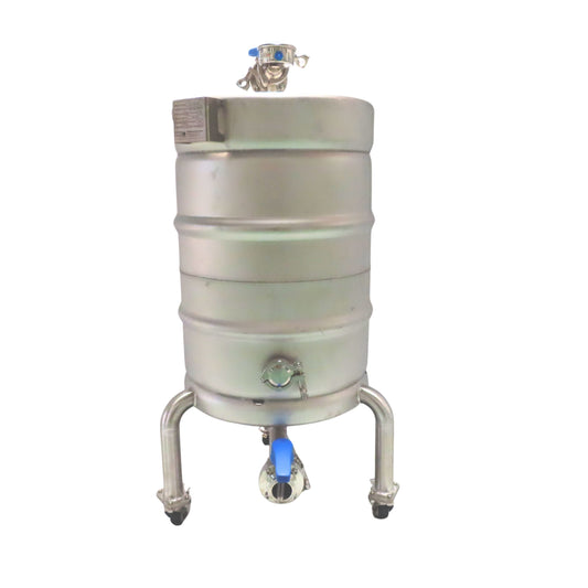 50L Portable Yeast Tank for Brewing – Mobile Stainless Steel Vessel